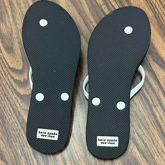 Kate Spade Black and White Polka Dot Sandals - Picture 3 of 4